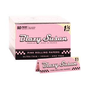 Blazy Susan Pink Rolling Papers 50PK at Puffezee