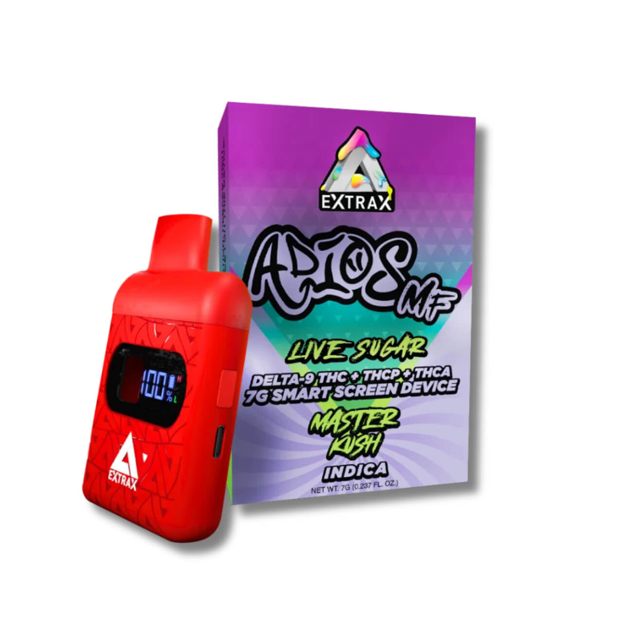 Delta Extrax Adios MF D9 THC-P THC-A Live Resin Sugar Smart Screen Disposable - 7G - Image 10