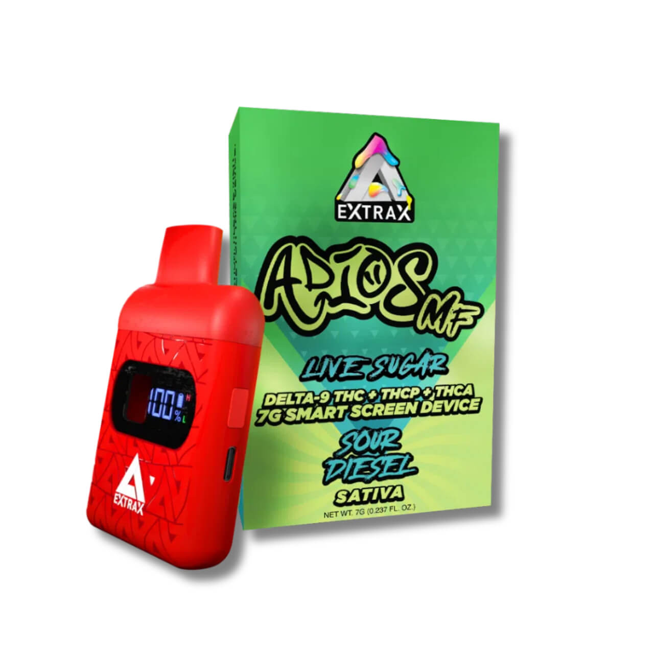 Delta Extrax Adios MF D9 THC-P THC-A Live Resin Sugar Smart Screen Disposable - 7G - Image 8
