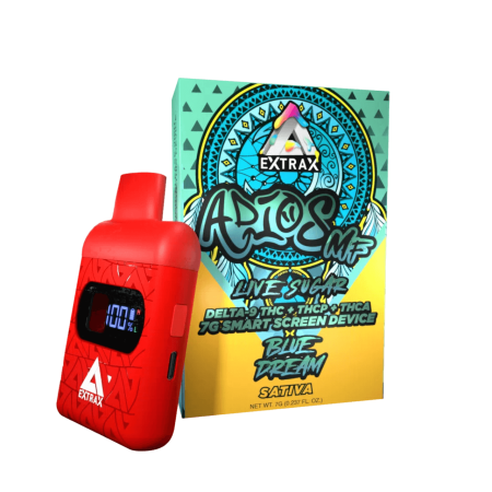 Delta Extrax Adios MF D9 THC-P THC-A Live Resin Sugar Smart Screen Disposable - 7G