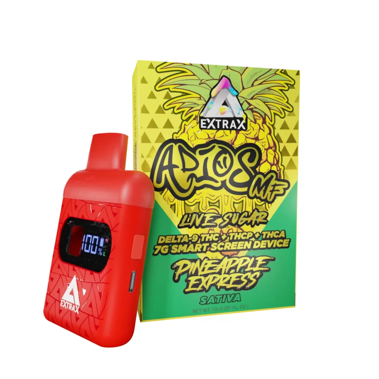 Delta Extrax Adios MF D9 THC-P THC-A Live Resin Sugar Smart Screen Disposable - 7G - Image 5