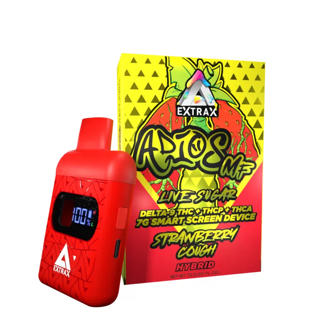 Delta Extrax Adios MF D9 THC-P THC-A Live Resin Sugar Smart Screen Disposable - 7G - Image 6