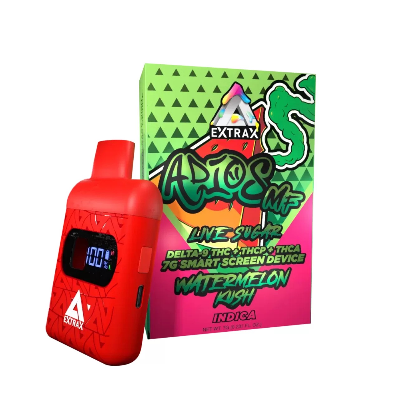 Delta Extrax Adios MF D9 THC-P THC-A Live Resin Sugar Smart Screen Disposable - 7G - Image 7
