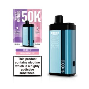 Dinner Lady 50K Puff Disposable Grape Pop Strawberry B Pop – Puffezee