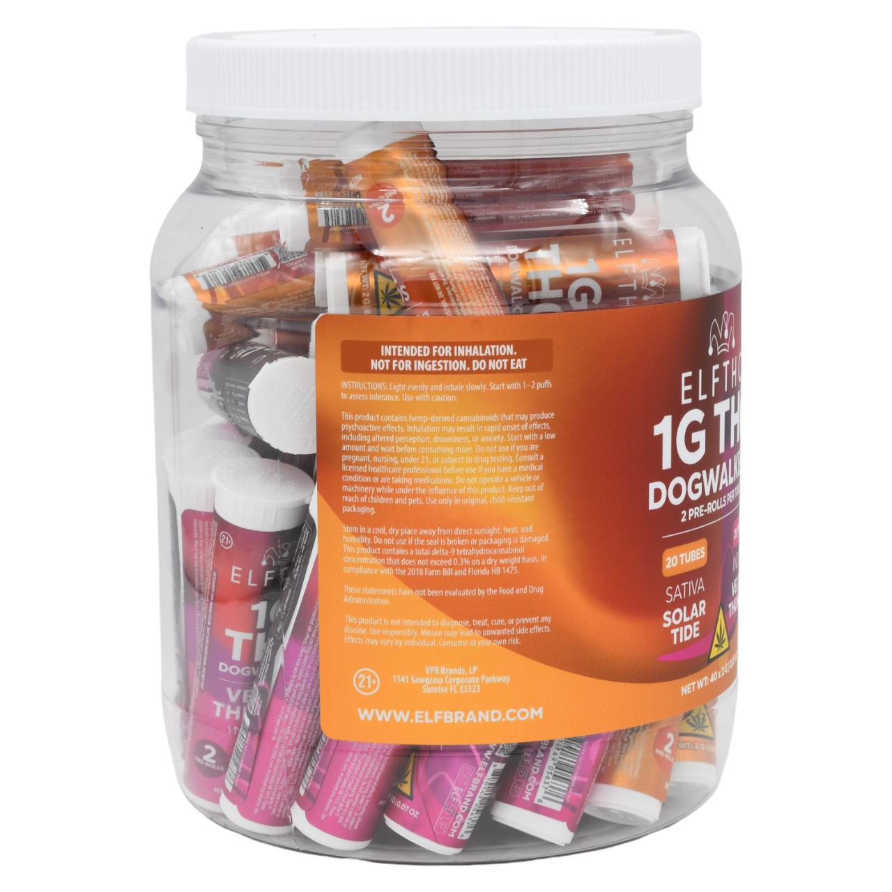 ELFTHC THC Dogwalkers Prerolls 1G - 40COUNT Solar Ride/Sativa-Velvet Thunder/Indica - Image 4