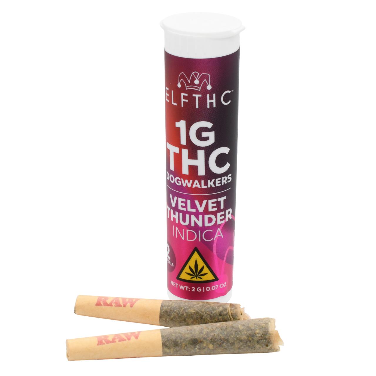 ELFTHC THC Dogwalkers Prerolls 1G - 40COUNT Solar Ride/Sativa-Velvet Thunder/Indica - Image 3