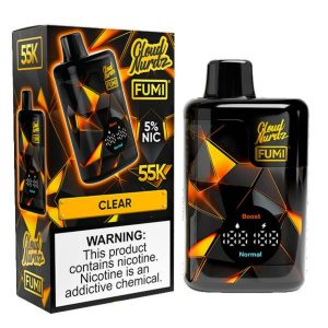 FUMI X CLOUD NURDZ 55K Puff Disposable Clear – Puffezee