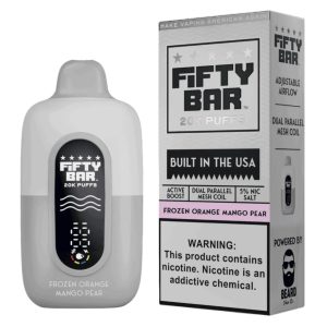 Fifty Bar V2 20000 Puff Disposable White Series Frozen Orange Mango Pear – Puffezee