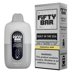 Fifty Bar V2 20000 Puff Disposable White Series Pineapple Whip – Puffezee