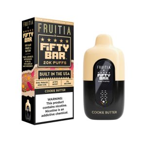 Fruitia x Fifty Bar 20000 Puff Disposable Cookie Butter – Puffezee