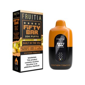 Fruitia x Fifty Bar 20000 Puff Disposable Southern Tobacco – Puffezee