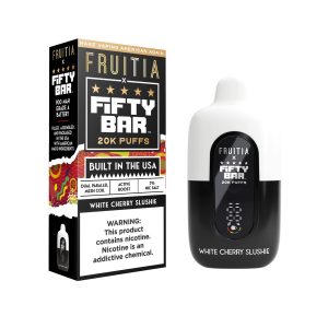 Fruitia x Fifty Bar 20000 Puff Disposable White Cherry Slushie – Puffezee