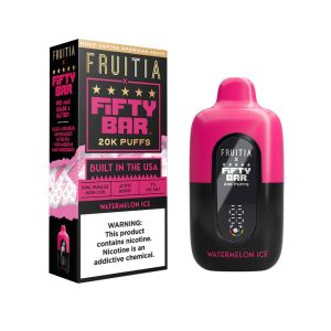 Fruitia x Fifty Bar 20000 Puff Disposable Watermelon Ice – Puffezee