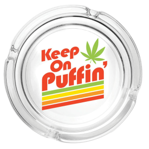 Fujima Keep on Puffin Glass Ashtray at Puffezee