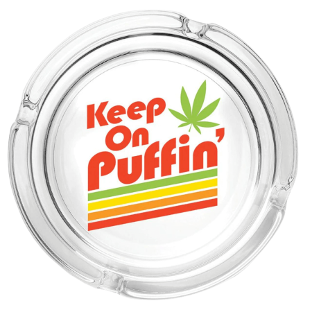 Fujima Keep on Puffin Glass Ashtray