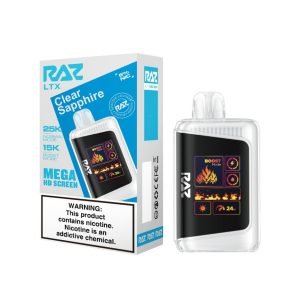 Geek Vape Raz LTX 25K Puff Disposable Clear Sapphire – Puffezee