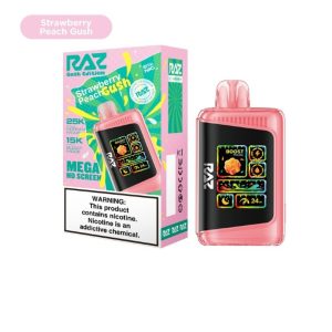 Geek Vape Raz LTX 25K Puff Disposable Gush Edition Strawberry Peach Gush – Puffezee