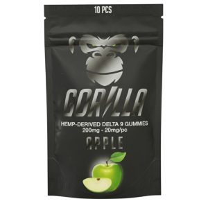 Gorilla Delta 9 THC Gummies 200MG-10PC at Puffezee