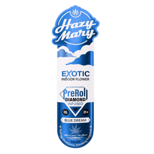 Hazy Mary Exotic Diamond Infused PreRoll 1G-1COUNT at Puffezee