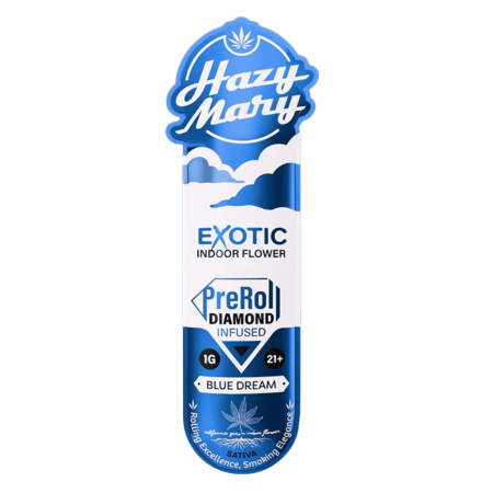 Hazy Mary Exotic Diamond Infused PreRoll 1G-1COUNT