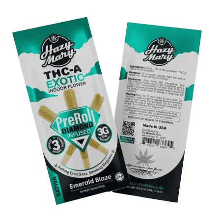 Hazy Mary Exotic Diamond Infused PreRoll 3G -3COUNT