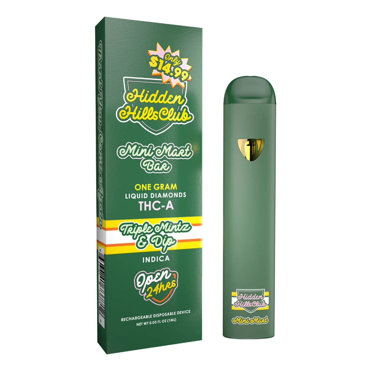 Hidden Hills Club Mini Mart Bar THC-A Liquid Diamonds Disposable - 1G - Image 11