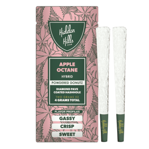 Hidden Hills Powdered Donutz Diamond Hash Hole Prerolls 4G 2COUNT at Puffezee