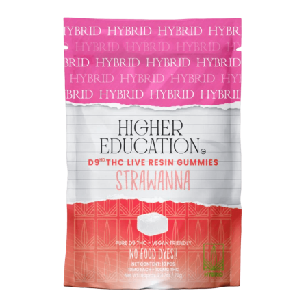 Higher Education D9 Live Resin Gummies 100MG-10CT
