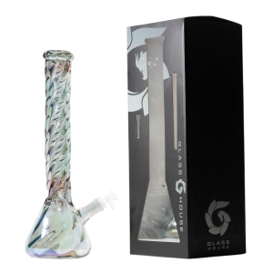 Hillside Water pipe Twisted Beaker"16 at Puffezee