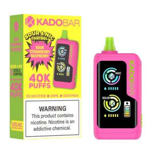 Kado Bar NI40K Puff Disposable Sour Strawberry Raspberry – Puffezee