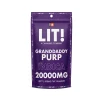 LIT THC Gummies 20000MG 1PK 40CT Granddaddy Purple – Puffezee