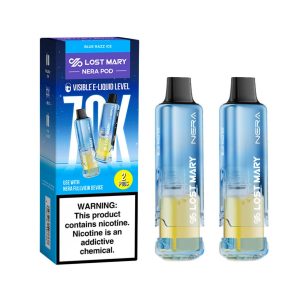 Lost Mary Nera Fullview Kit 70K Puff Replacement Pod Cartridge 2PK Blue Razz Ice – Puffezee