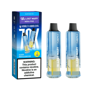 Lost Mary Nera Fullview Kit 70K Puff Replacement Pod Cartridge 2PK Blue Razz Ice – Puffezee