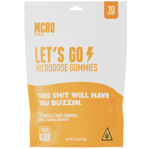 MCRO Microdose Gummies Let's Go 50MG - Tropical Fruit at Puffezee