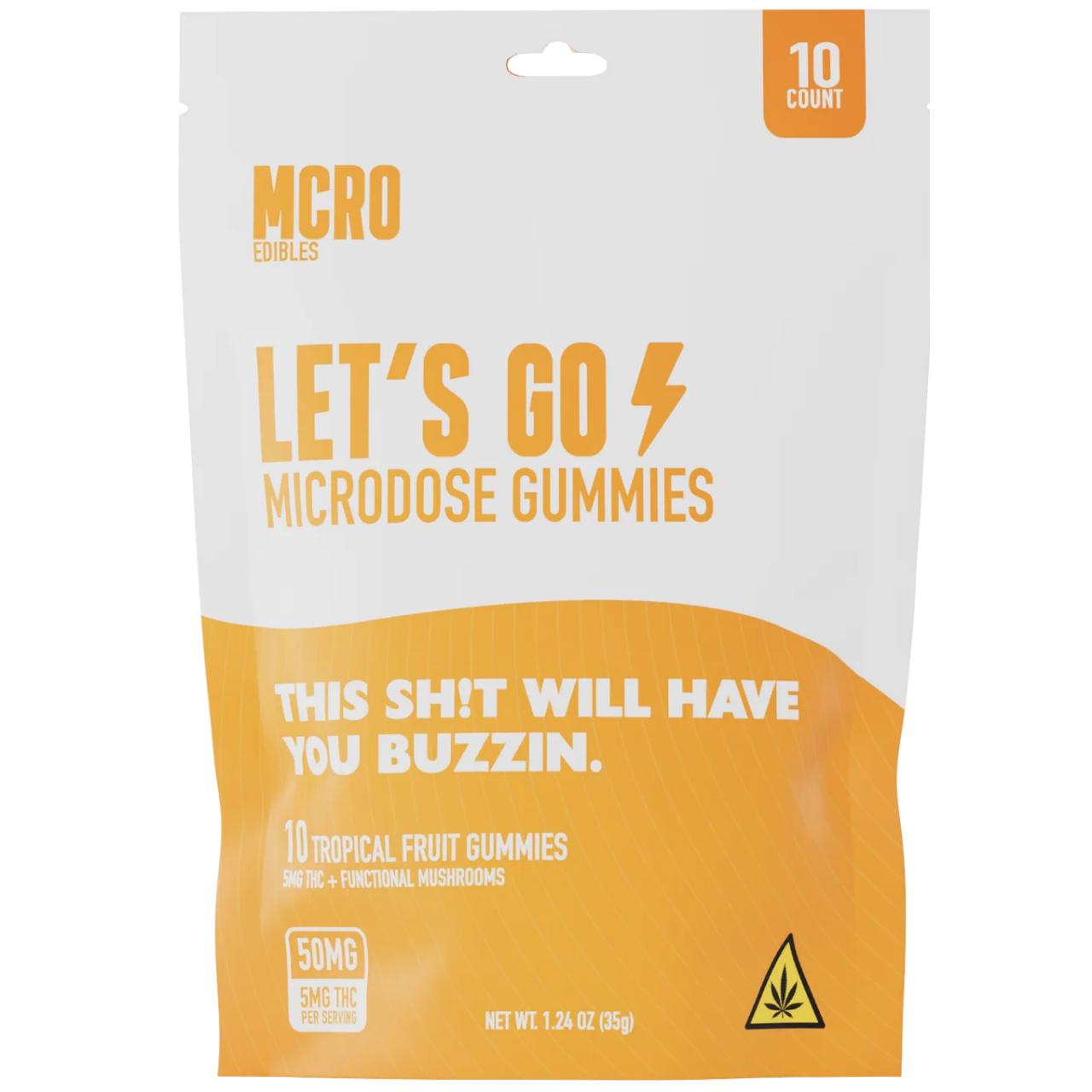 MCRO Microdose Gummies Let's Go 50MG - Tropical Fruit - Image 2