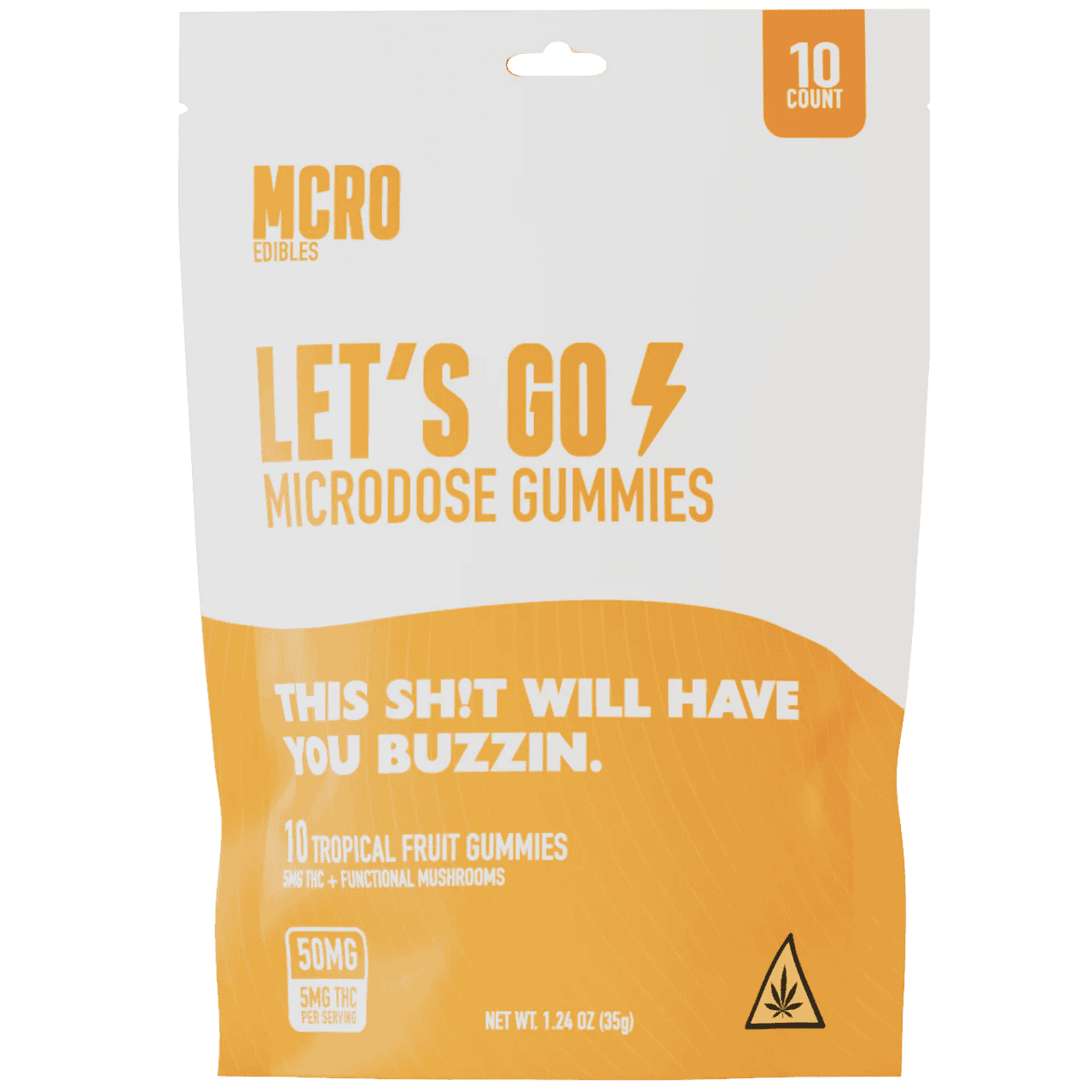 MCRO Microdose Gummies Let's Go 50MG - Tropical Fruit