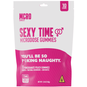 MCRO Microdose Gummies Sexy Time 25MG - Pomegranate Peach at Puffezee