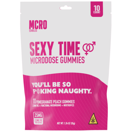 MCRO Microdose Gummies Sexy Time 25MG - Pomegranate Peach