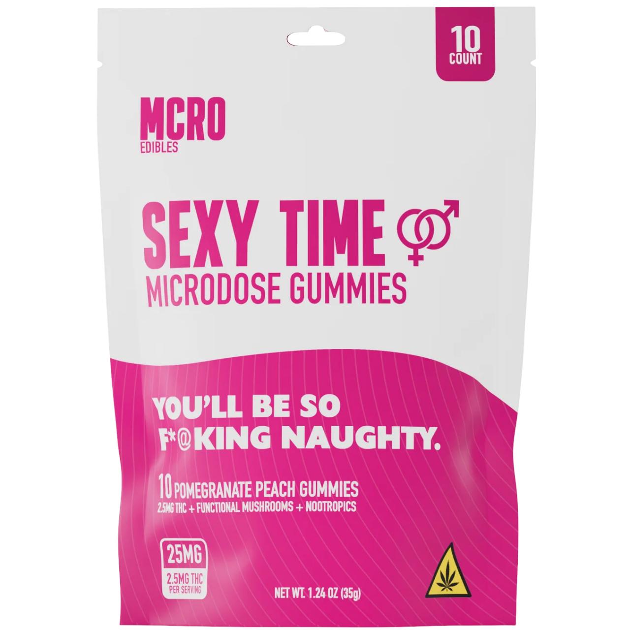 MCRO Microdose Gummies Sexy Time 25MG - Pomegranate Peach - Image 2