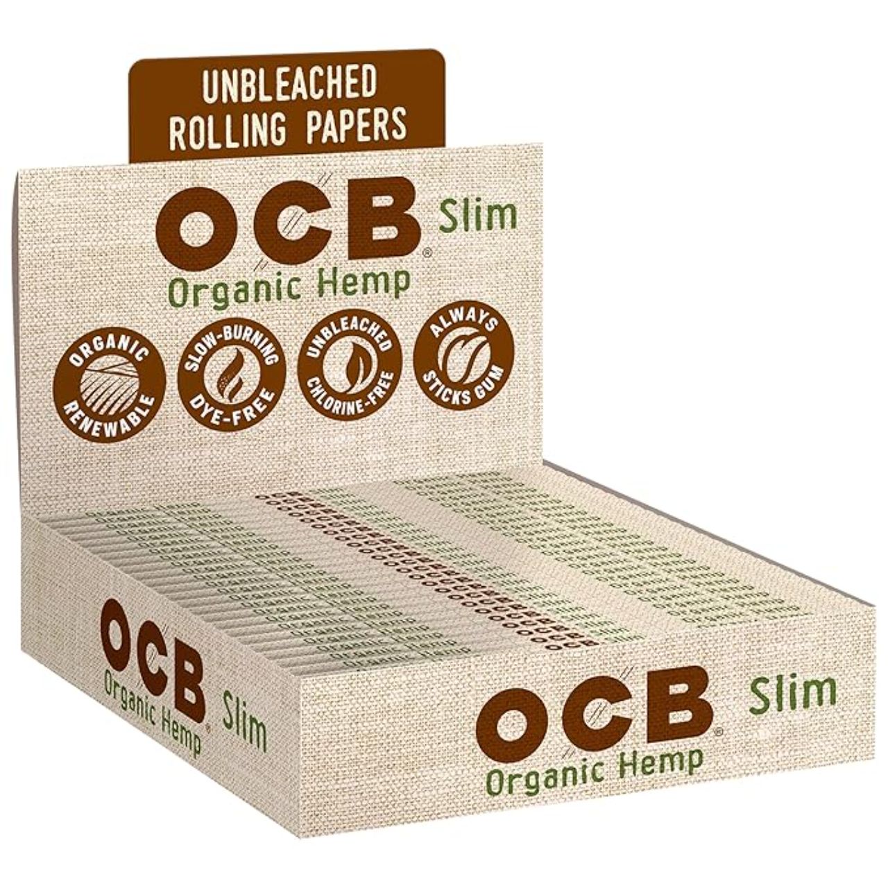 OCB Rolling Papers 24PK - Slim Organic Hemp - Image 2