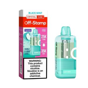 Off Stamp Crystal Cube 35k Puff Disposable Replacement Pod Cartridge 1PK Black Mint – Puffezee