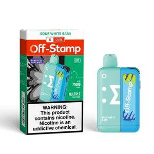 Off Stamp X Cube 25K Puff Disposable Sour White Gami – Puffezee