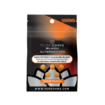 Pure OHMS Black High Potency Alkaloid Tablets 1000MG-5CT