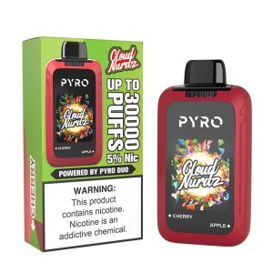 Pyro Duo x Cloud Nurdz 30K Puff Disposable Cherry Apple – Puffezee