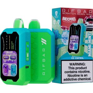 Rifbar MixPro 40K Puff Disposable Ice Control Miami Mint – Puffezee