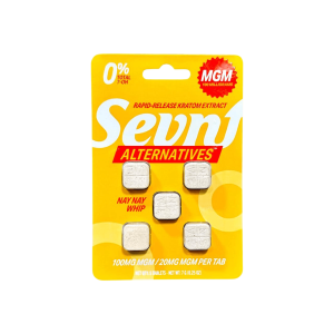 SEVN MGM Kratom Extract Tablets 100MG - 5CT at Puffezee