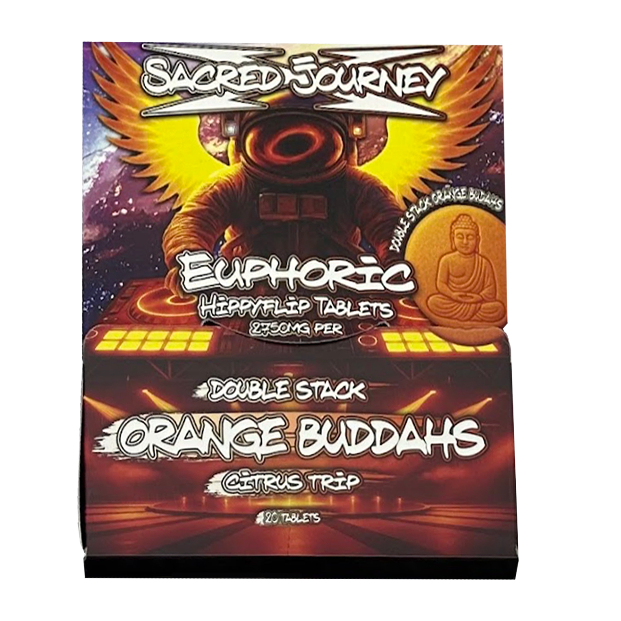 Sacred Journey Euphoric HippyFlip Mushroom Blend Tablets 2750MG - 20CT - Image 2