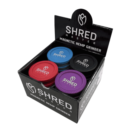 Shred Master Hemp Grinder 2 Piece -12COUNT Magnetic
