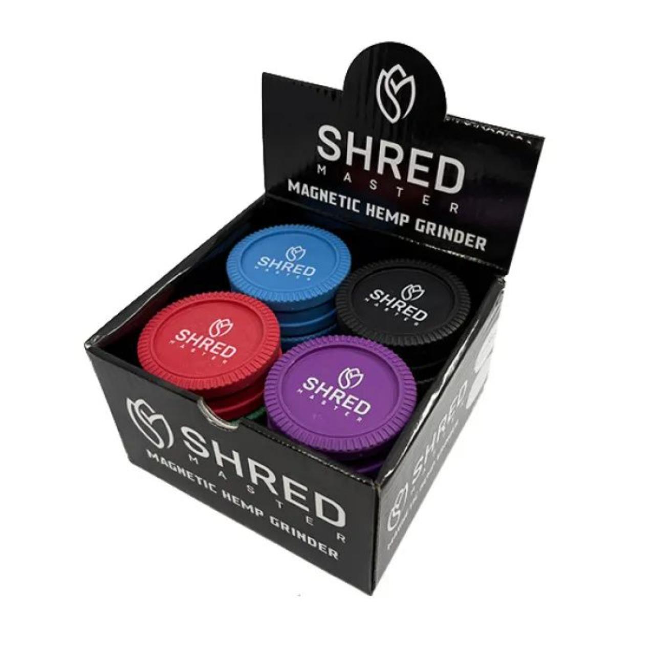 Shred Master Hemp Grinder 2 Piece -12COUNT Magnetic - Image 2