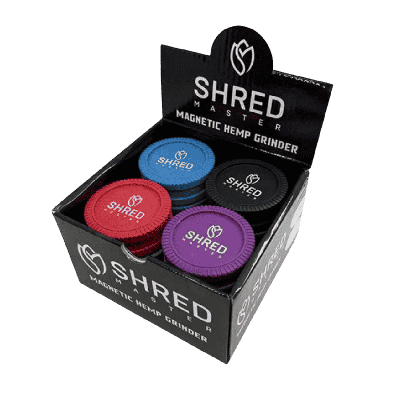 Shred Master Hemp Grinder 2 Piece -12COUNT Magnetic